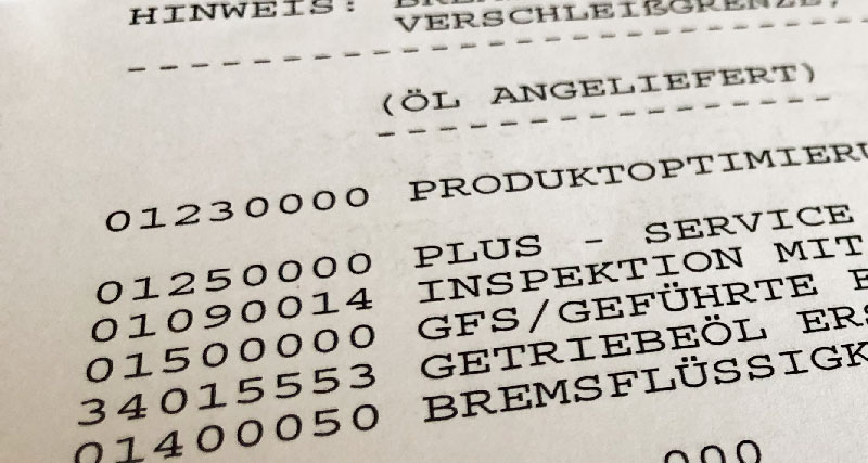 Inspektion VW Golf 7