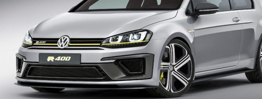 Frontansicht Silberner VW Golf R Concept 2