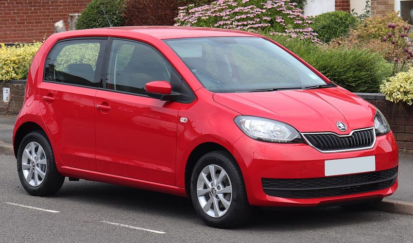 Frontansicht Roter Skoda Citigo