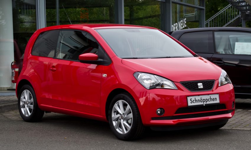 Roter Seat Mii Style 2 Türer Frontansicht