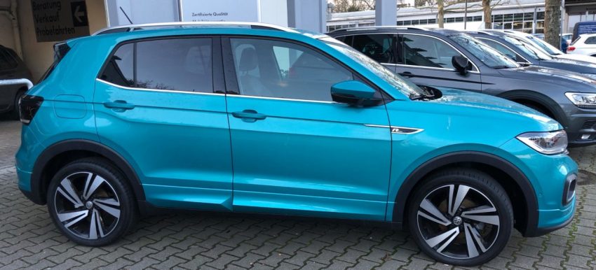 Seitenansicht Türkisener VW T Cross