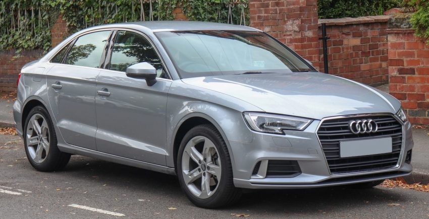 Silberner Audi A3 2018 TDI Frontansicht
