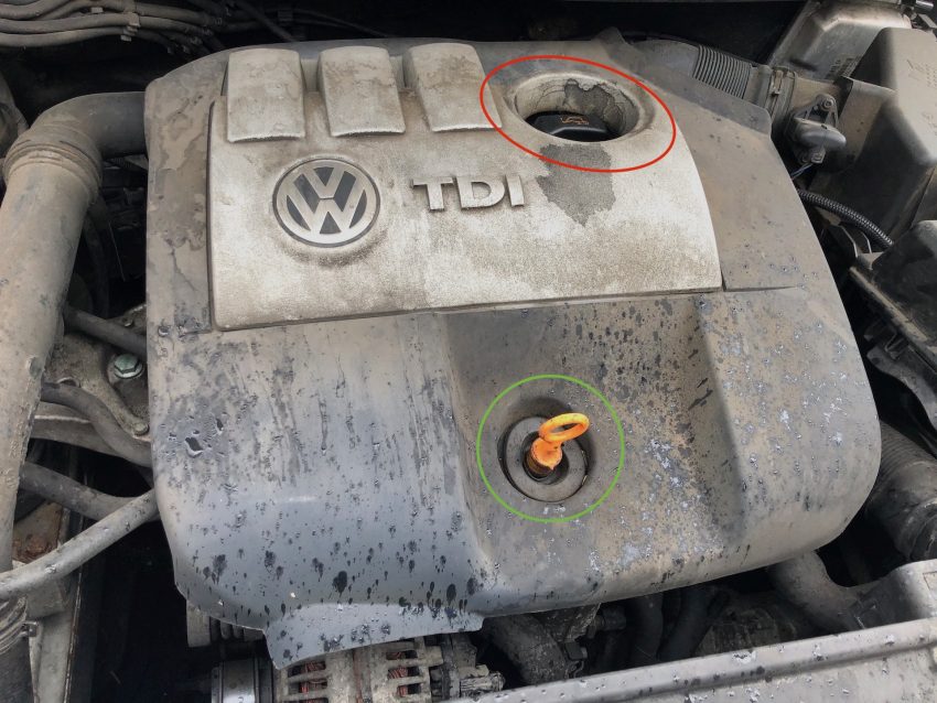 Motor von einem VW Polo TDI