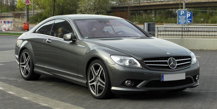 Grauer Mercedes CL Klasse Frontansicht
