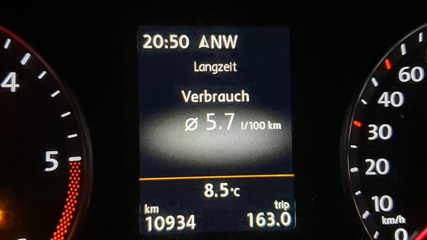 Verbrauchsanzeige VW Caddy