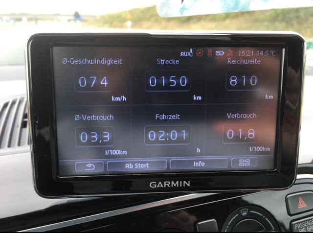 Verbrauch Anzeige VW UP