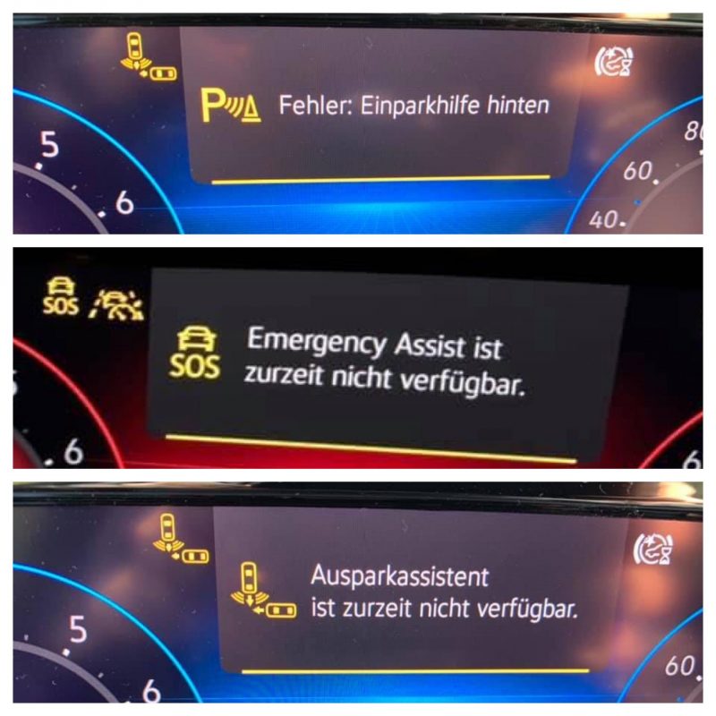Fehlermeldungen im VW Golf 8
