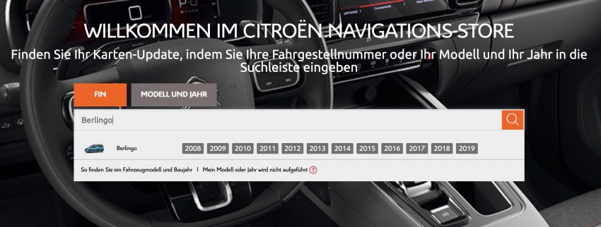 Screenshot Citroen Navi Update Download