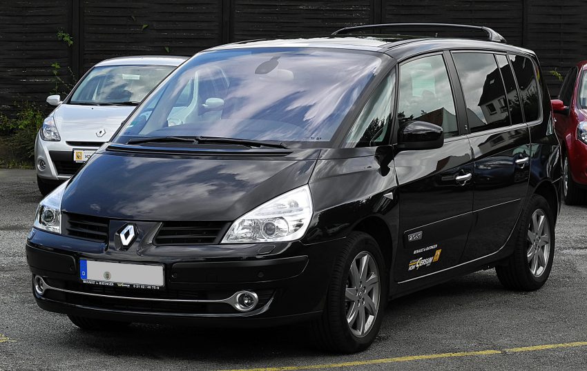 Schwarzer Renault Espace IV (Frontansicht)
