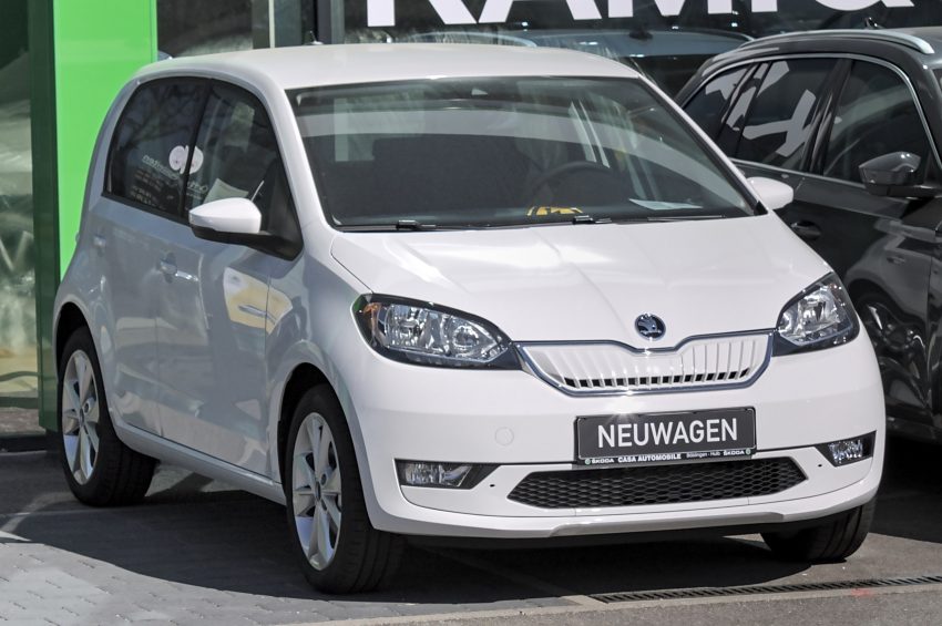 Weißer Skoda Citigo e_iV