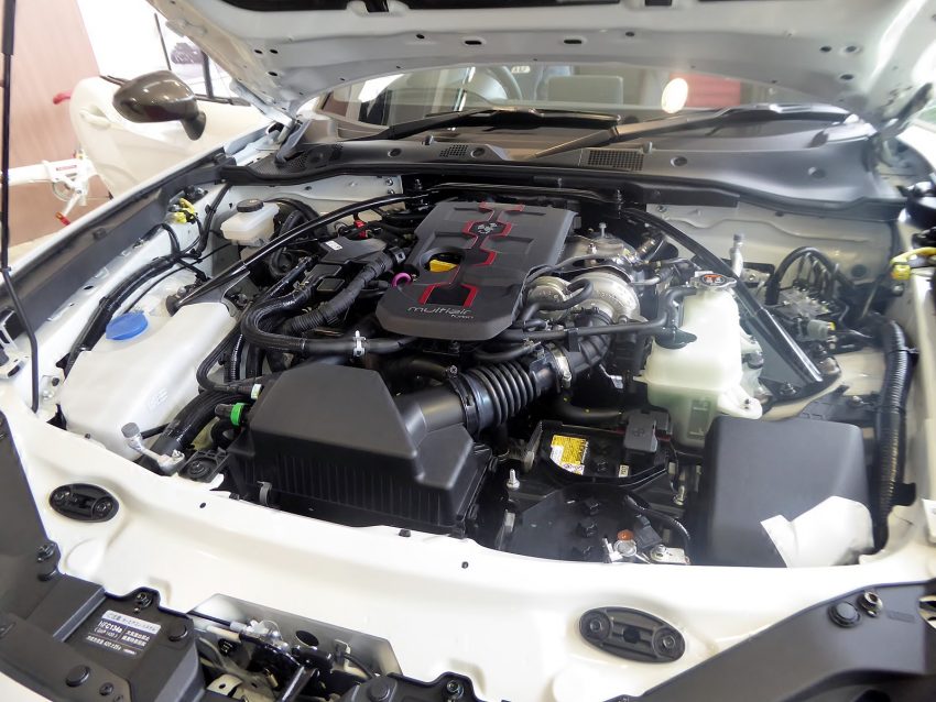 Motorraum Abarth 124 Spider