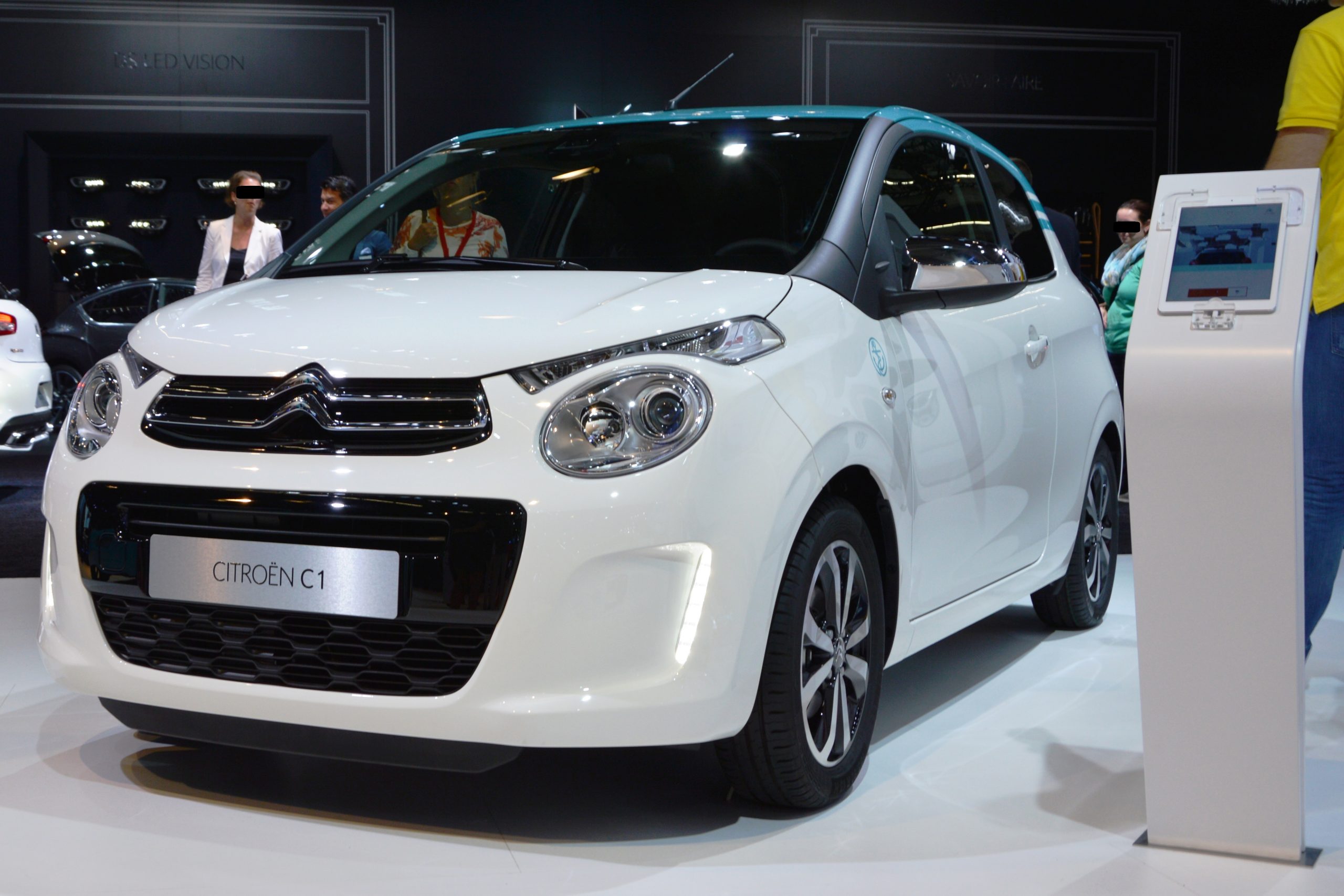 Frontansicht weißer Citroen C1